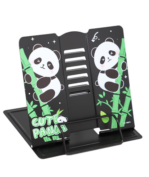 Suport pentru cărți Cute Panda, negru